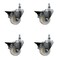 Service Caster 3 Inch Nylon 12 Inch Threaded Stem Caster Set with Brake SCC-TS20S314-NYS-PLB-121315-4 - alternate 1